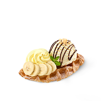 바나나 초코 크로플 (Banana Chocolate Croffle)